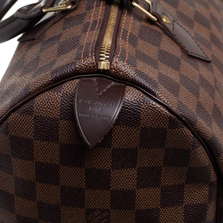 Pre Owned Louis Vuitton Damier Ebene Canvas Speedy 30 Bag