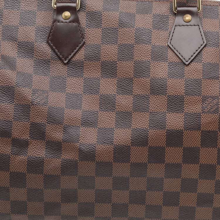 Pre Owned Louis Vuitton Damier Ebene Canvas Speedy 35 Bag