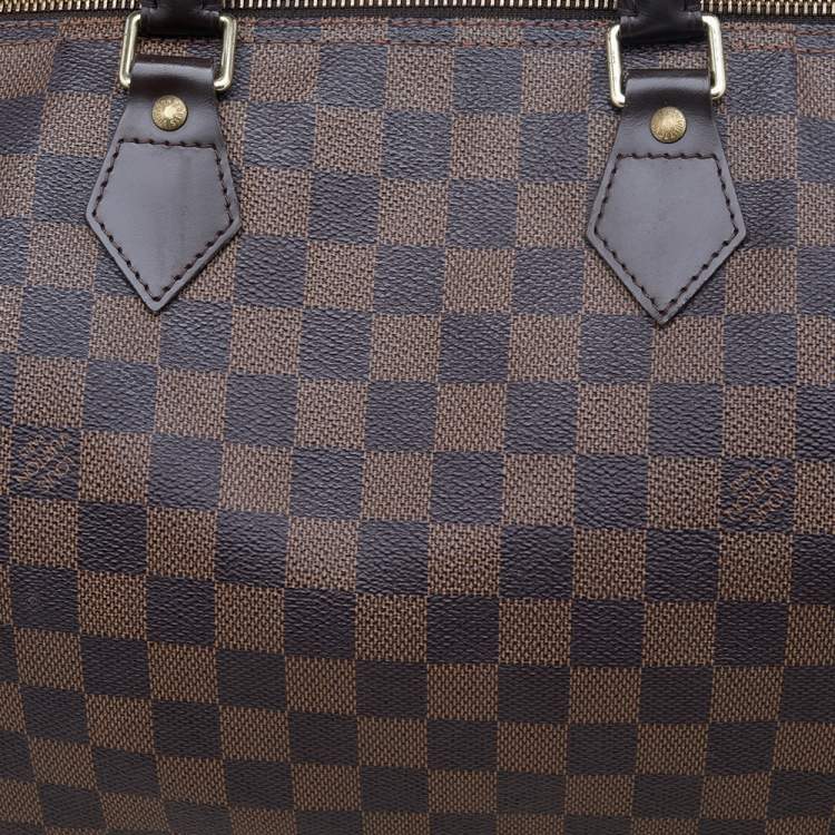 Pre Owned Louis Vuitton Damier Ebene Canvas Speedy 35 Bag