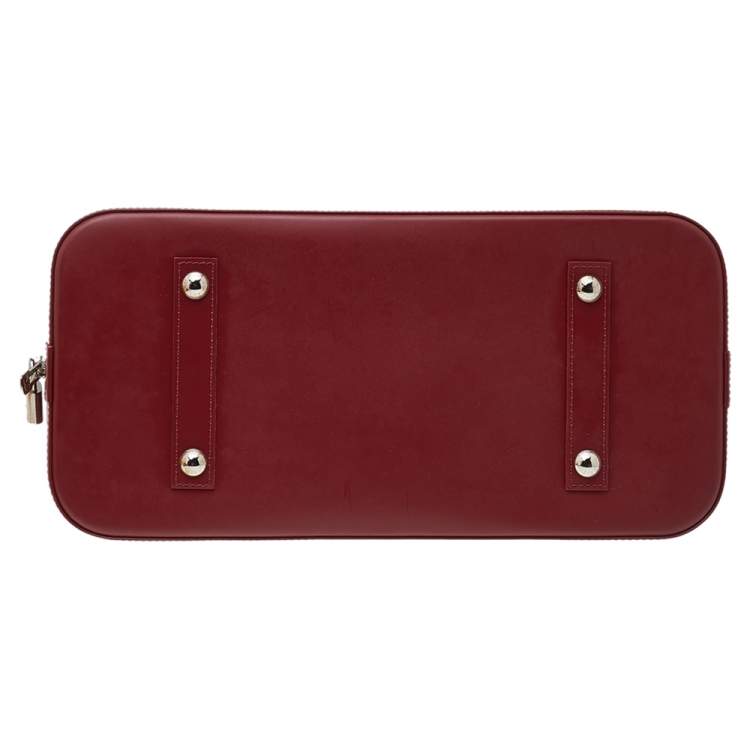 Pre Owned Louis Vuitton Red Epi Leather Alma MM Bag