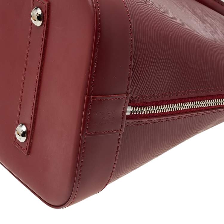 Pre Owned Louis Vuitton Red Epi Leather Alma MM Bag