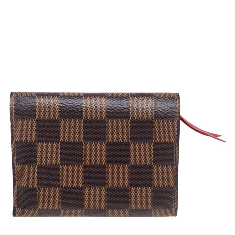 Pre Owned Louis Vuitton Damier Ebene Canvas Victorine Wallet