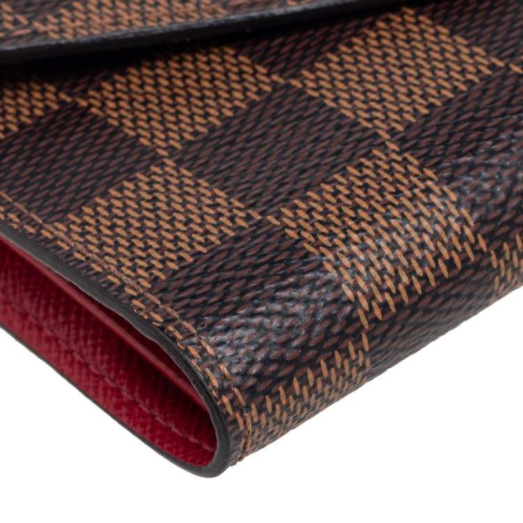 Pre Owned Louis Vuitton Damier Ebene Canvas Victorine Wallet