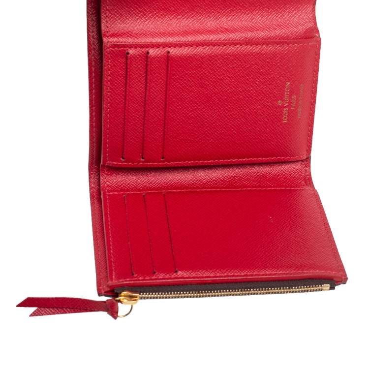 Louis Vuitton Damier Ebene Victorine Wallet Red