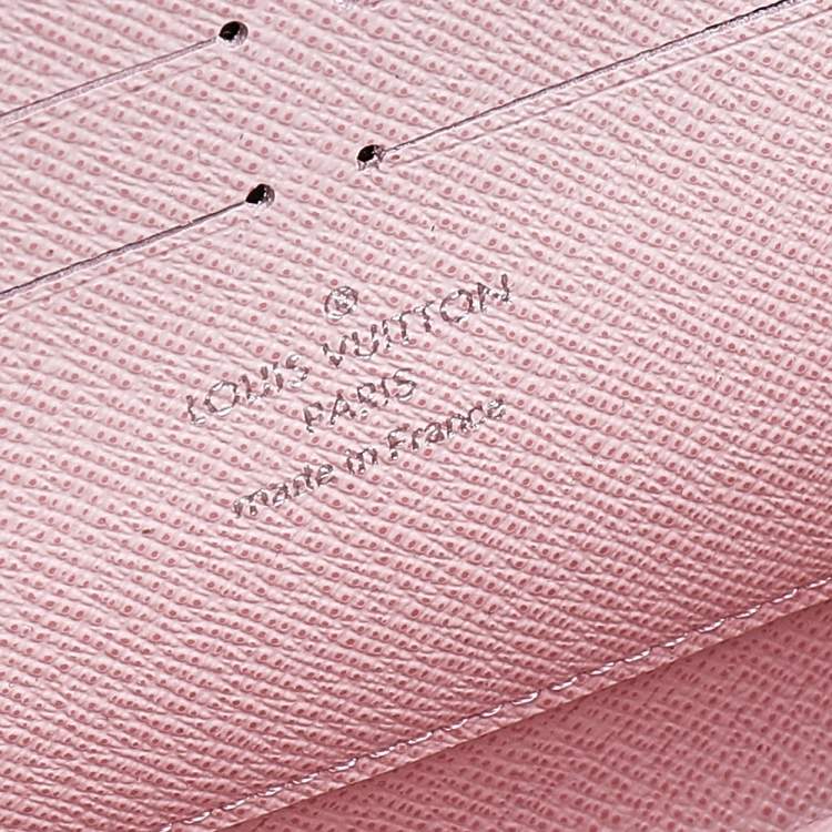 Pre Owned Louis Vuitton Rose Ballerine Epi Leather Twist Wallet On Chain