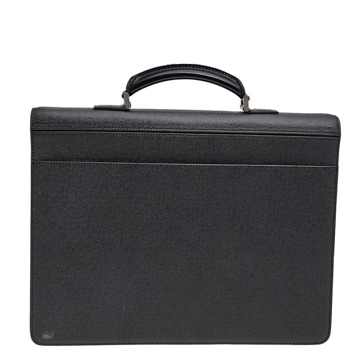 Pre Owned Louis Vuitton Black Taiga Leather Robusto 1 Compartment Briefcase