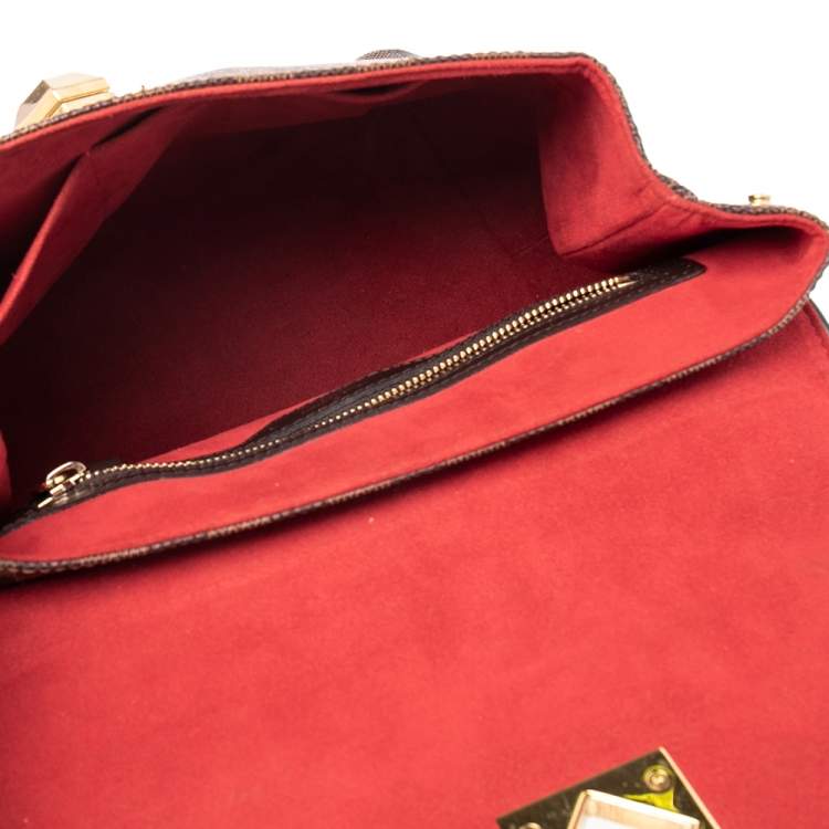 Pre Owned Louis Vuitton Damier Ebene Canvas Bergamo MM Bag