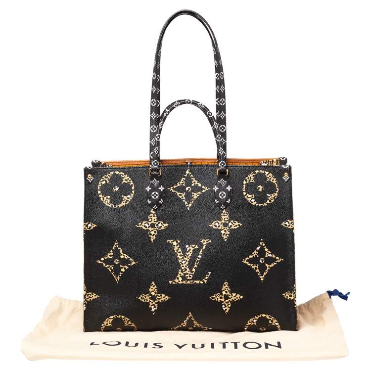 Pre Owned Louis Vuitton Black Monogram Giant Jungle Onthego GM Bag