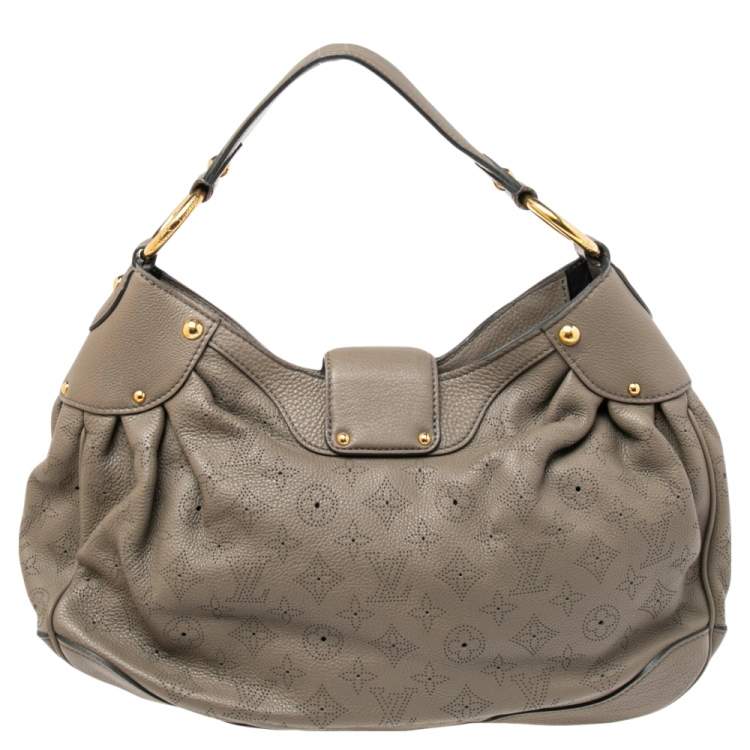 Pre Owned Louis Vuitton Grey Monogram Mahina Leather Solar PM Bag