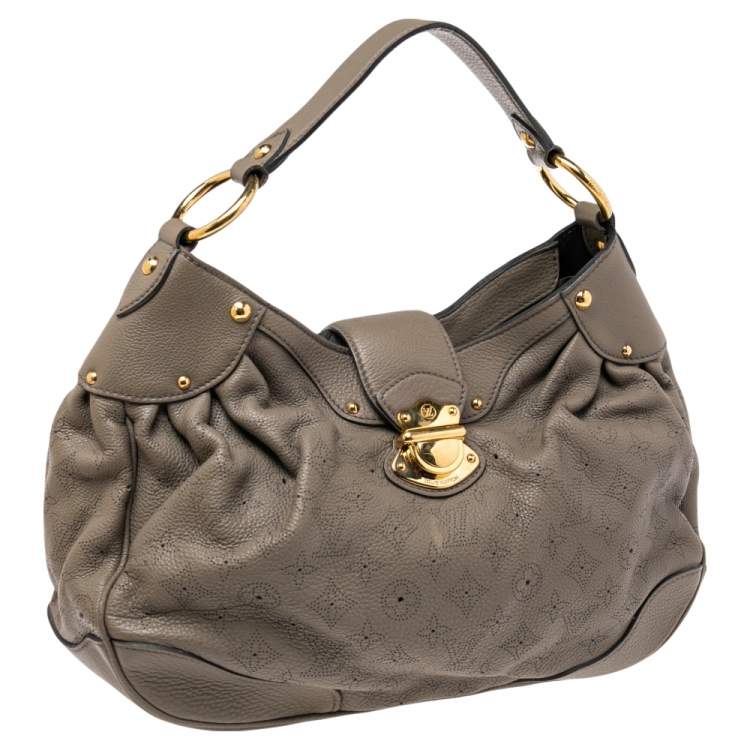 Pre Owned Louis Vuitton Grey Monogram Mahina Leather Solar PM Bag