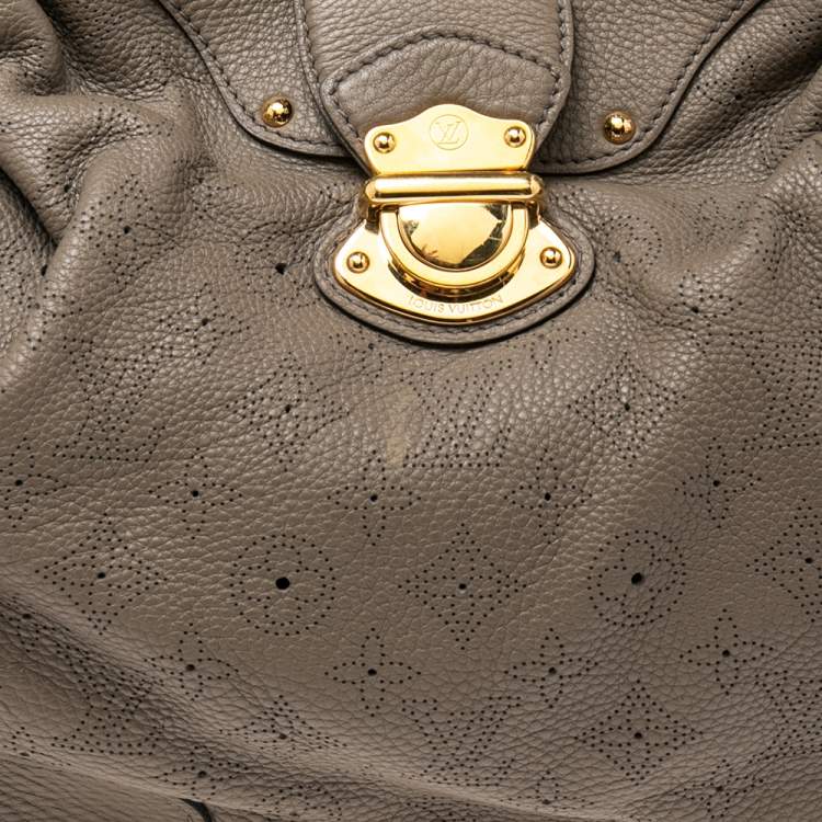 Pre Owned Louis Vuitton Grey Monogram Mahina Leather Solar PM Bag