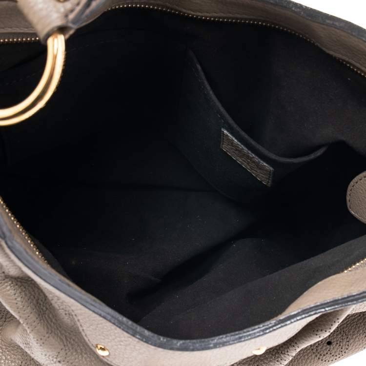 Pre Owned Louis Vuitton Grey Monogram Mahina Leather Solar PM Bag