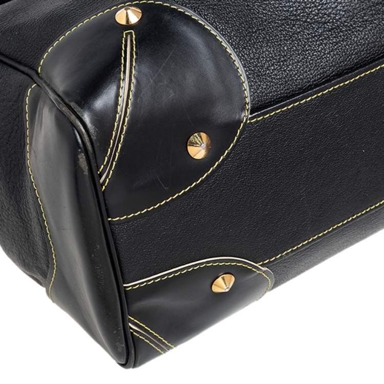 Pre Owned Louis Vuitton Black Suhali Leather L'Absolu De Voyage Bag