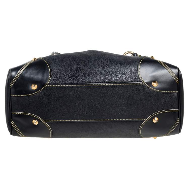 Pre Owned Louis Vuitton Black Suhali Leather L'Absolu De Voyage Bag