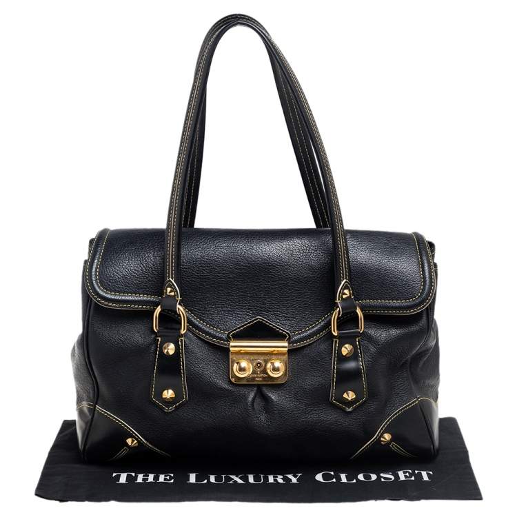 Pre Owned Louis Vuitton Black Suhali Leather L'Absolu De Voyage Bag