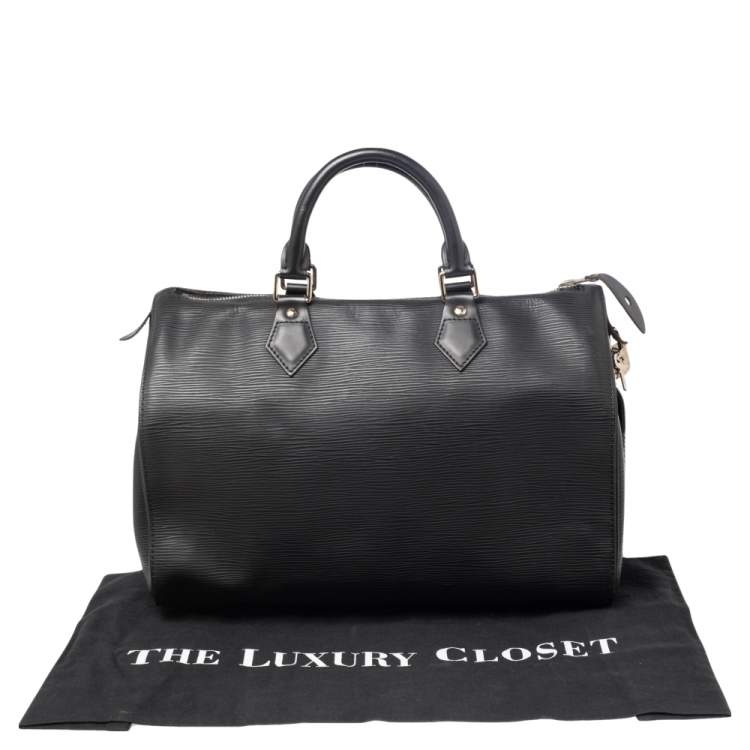 Pre Owned Louis Vuitton Black Epi Leather Speedy 30 Bag