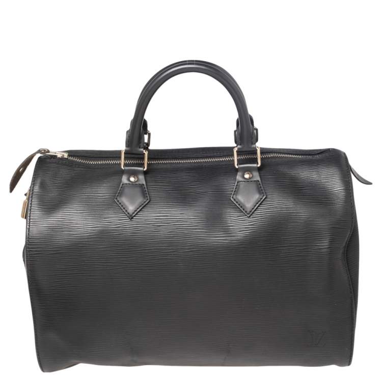 Pre Owned Louis Vuitton Black Epi Leather Speedy 30 Bag