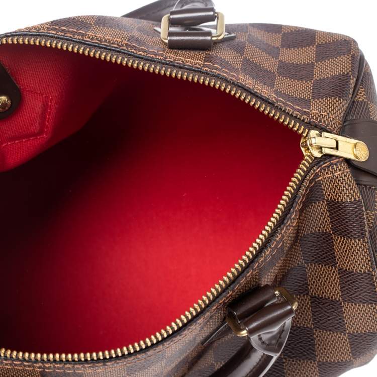 Pre Owned Louis Vuitton Damier Ebene Canvas Speedy 25 Bag