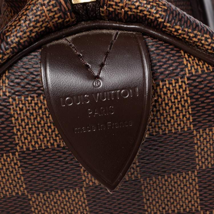 Pre Owned Louis Vuitton Damier Ebene Canvas Speedy 25 Bag