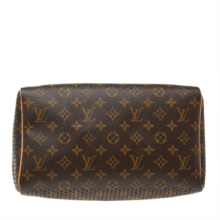 مملوكة مسبقًا Louis Vuitton Green Monogram Perforated Canvas Limited Edition Speedy 30 Bag