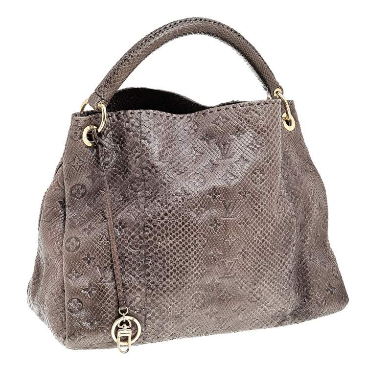 Pre Owned Louis Vuitton Gris Python Artsy MM Bag