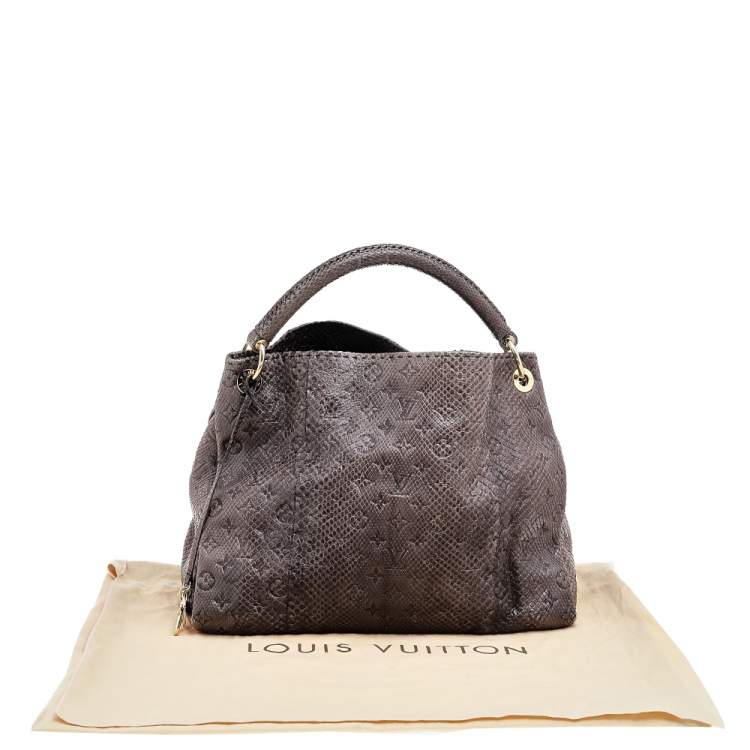 Pre Owned Louis Vuitton Gris Python Artsy MM Bag