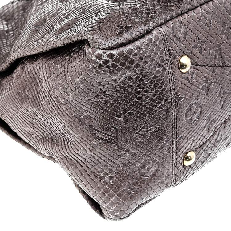 Pre Owned Louis Vuitton Gris Python Artsy MM Bag