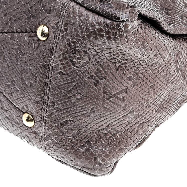 Pre Owned Louis Vuitton Gris Python Artsy MM Bag