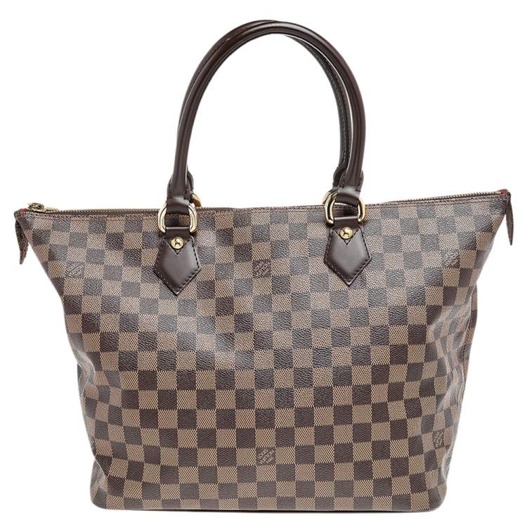 LOUIS VUITTON Damier Ebene Saleya MM Shoulder Handbag