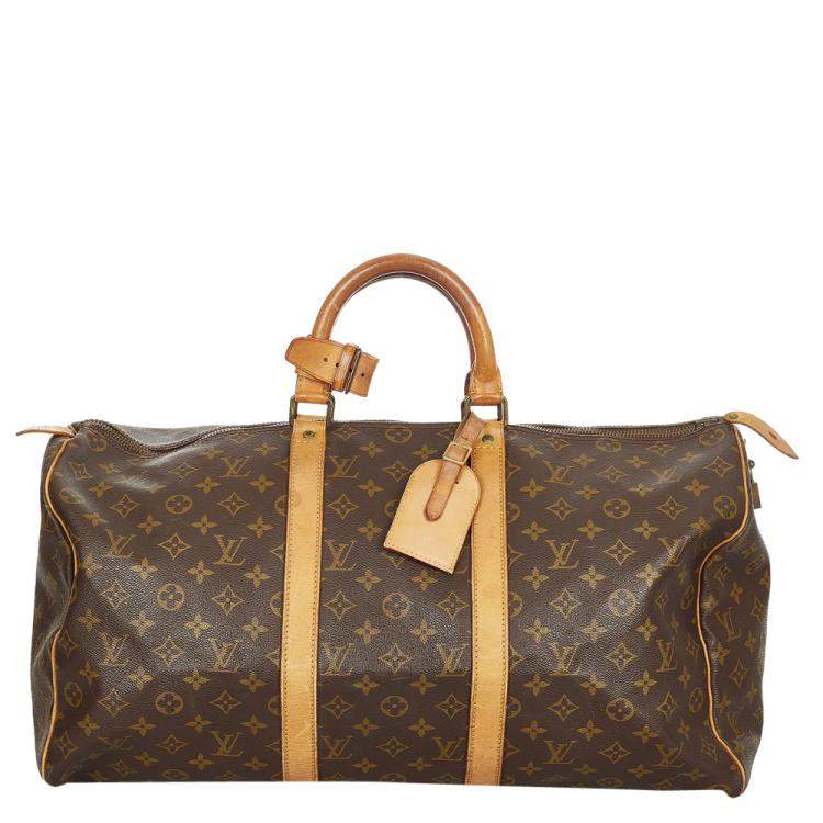 Pre Owned Louis Vuitton Monogram Canvas Keepall 50 Bag