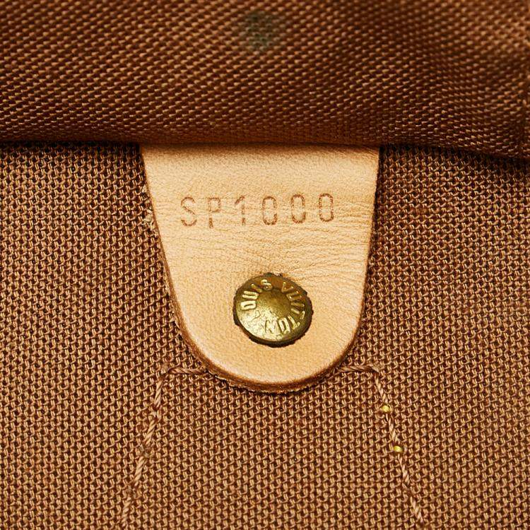 Pre Owned Louis Vuitton Brown Monogram Canvas Speedy 35 Top Handle Bag