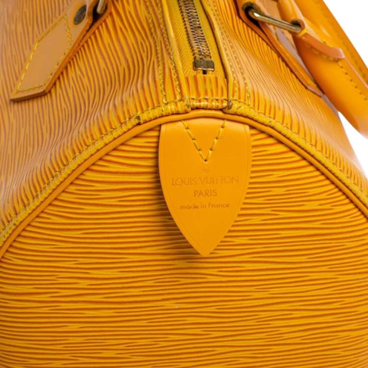 مملوكة مسبقًا Louis Vuitton Tassil Yellow Epi Leather Speedy 25 Bag