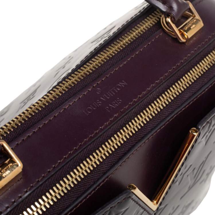 Pre Owned Louis Vuitton Amarante Monogram Vernis Melrose Bag