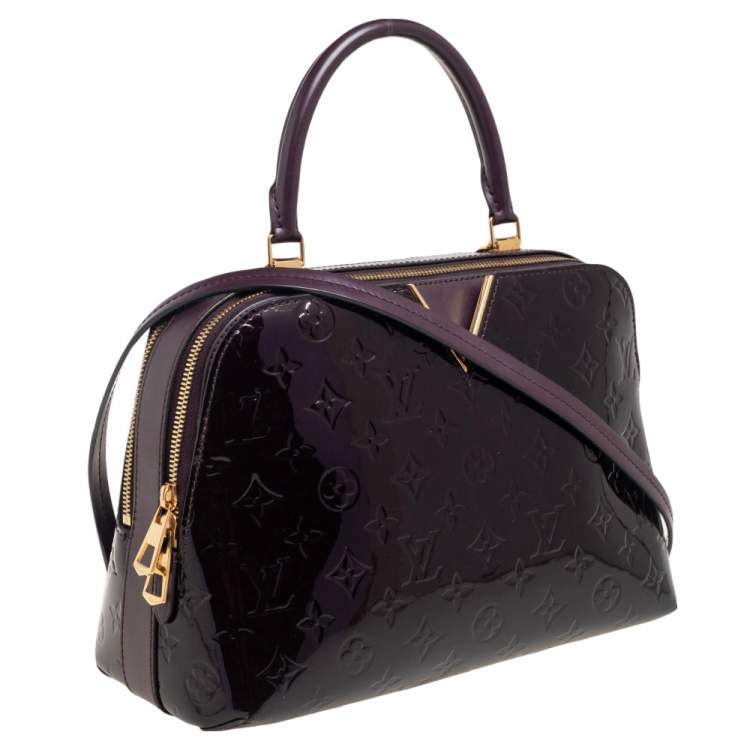 Pre Owned Louis Vuitton Amarante Monogram Vernis Melrose Bag