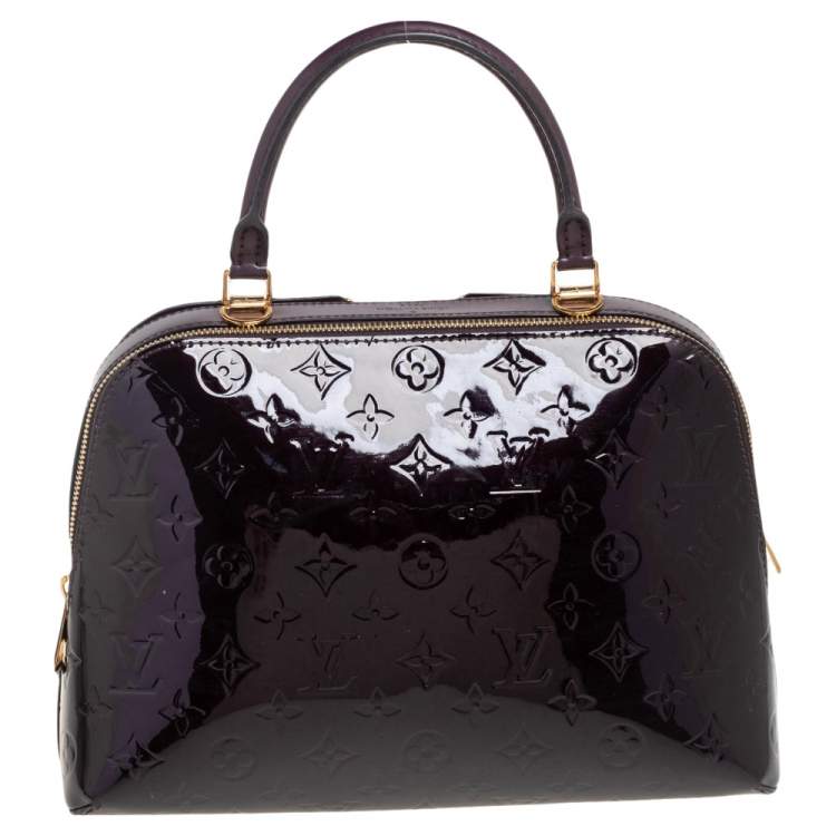 Pre Owned Louis Vuitton Amarante Monogram Vernis Melrose Bag