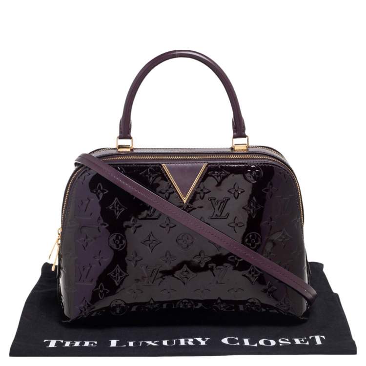 Pre Owned Louis Vuitton Amarante Monogram Vernis Melrose Bag