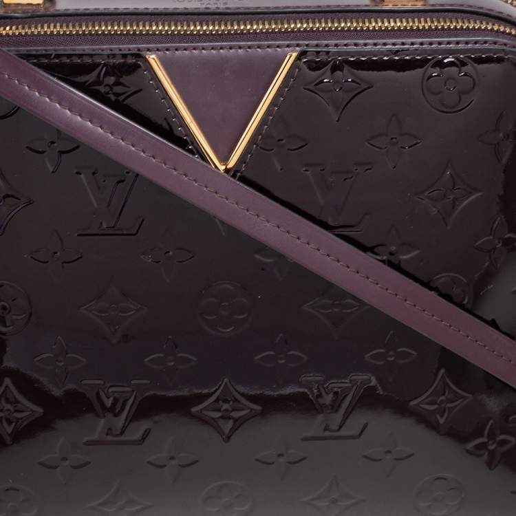Pre Owned Louis Vuitton Amarante Monogram Vernis Melrose Bag