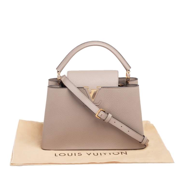 Pre Owned Louis Vuitton Galet Cuir Taurillon Leather Capucines MM Bag