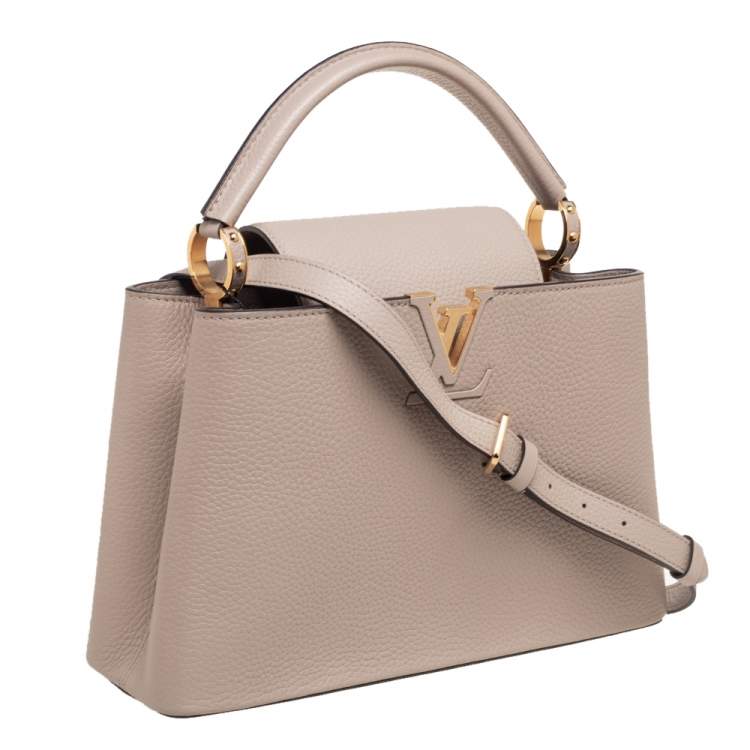 Pre Owned Louis Vuitton Galet Cuir Taurillon Leather Capucines MM Bag