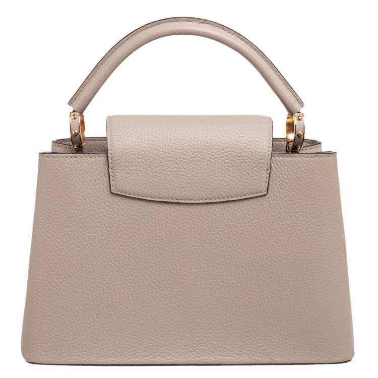 Pre Owned Louis Vuitton Galet Cuir Taurillon Leather Capucines MM Bag