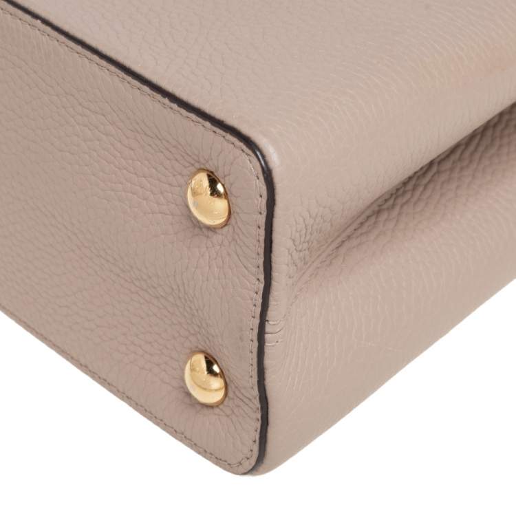Pre Owned Louis Vuitton Galet Cuir Taurillon Leather Capucines MM Bag