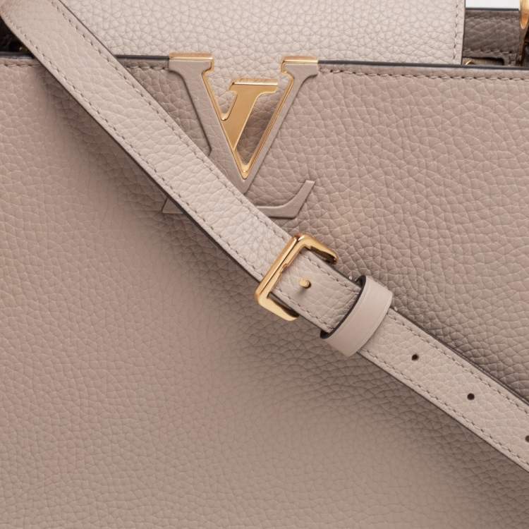 Pre Owned Louis Vuitton Galet Cuir Taurillon Leather Capucines MM Bag