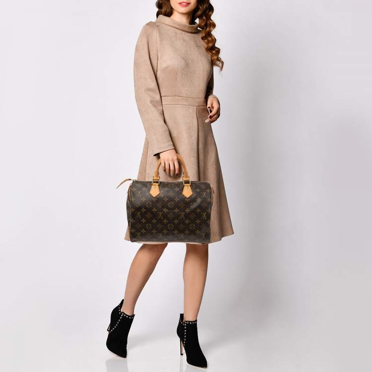 Pre Owned Louis Vuitton Monogram Canvas Speedy 30 Bag
