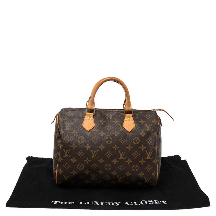 Pre Owned Louis Vuitton Monogram Canvas Speedy 30 Bag