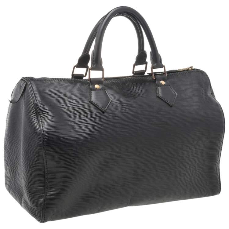 مملوكة مسبقًا Louis Vuitton Black Epi Leather Speedy 35 Bag