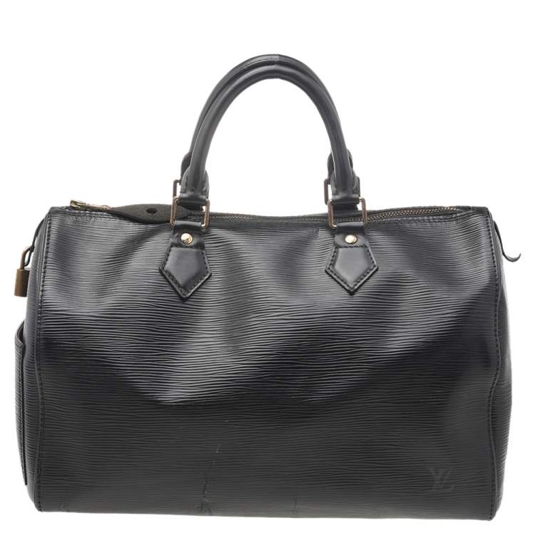 مملوكة مسبقًا Louis Vuitton Black Epi Leather Speedy 35 Bag