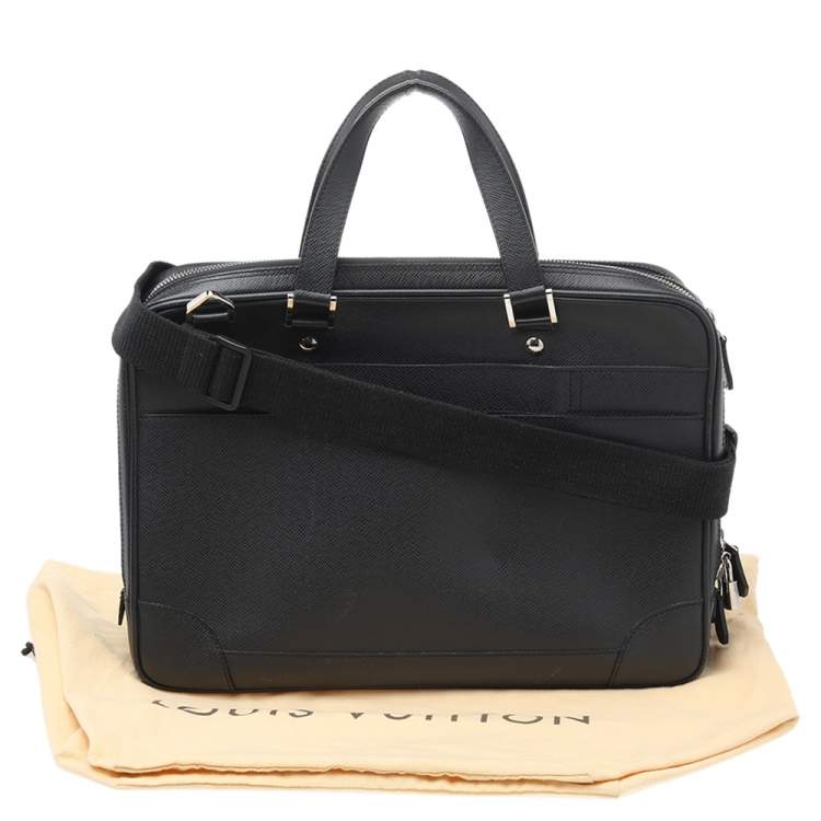 Pre Owned Louis Vuitton Black Taiga Leather Alexander Briefcase