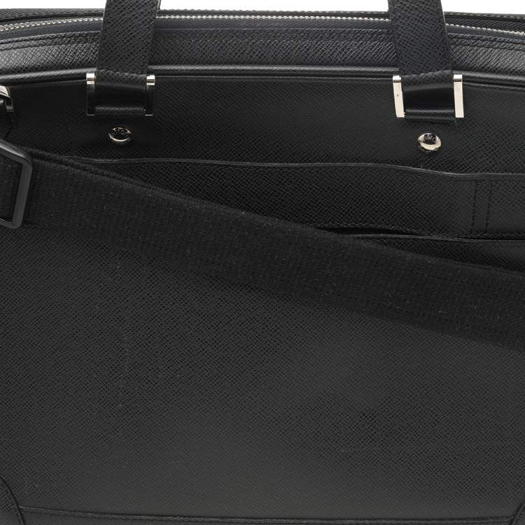 Pre Owned Louis Vuitton Black Taiga Leather Alexander Briefcase
