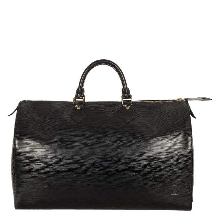 Pre Owned Louis Vuitton Black Epi Leather Speedy 40 Top Handle Bag
