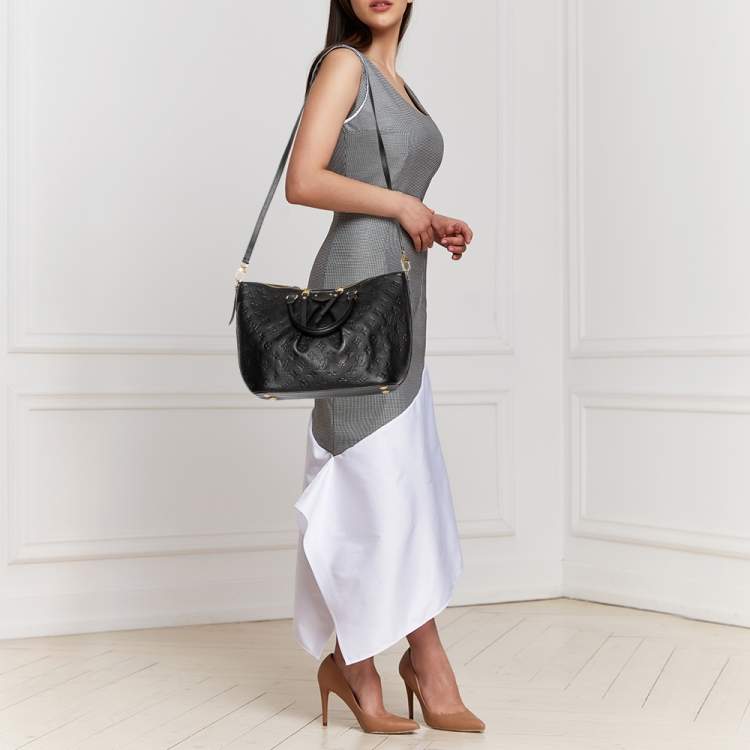 Louis Vuitton Black Monogram Empreinte Leather Mazarine MM Bag
